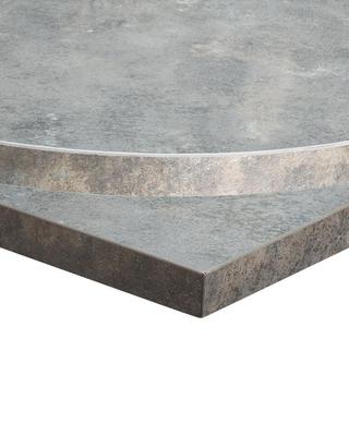 1200mm x 700 Anthracite Metal Rock/ Matching ABS , Pyramid Rectangular (Dining Height)