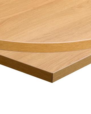 1200mm x 700mm , Natural Lancaster Oak/ Matching ABS, Flat Black Rectangular (Dining Height)