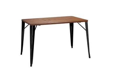 Poppy Table (1200mm x 700mm) Matt Black/ Walnut
