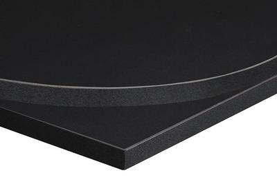 600mm Square Black Werzalit top - 055