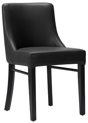 Sienna Side Chair - Faux Leather With Black Frame