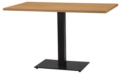 1200mm x 700mm , Natural Lancaster Oak/ Matching ABS, Flat Black Rectangular (Dining Height)