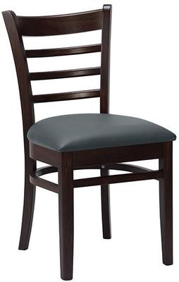 Kimberley Grey Faux Leather With Walnut Frame