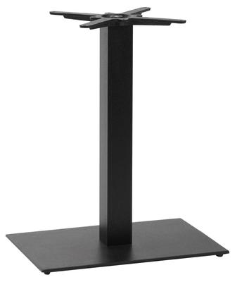 Flat Black Single Rectangular Table Base - Black