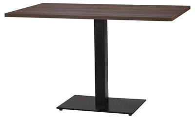 1200mm x 700mm, Tobacco Pacific Walnut/ Matching ABS, Flat Black Rectangular (Dining Height)