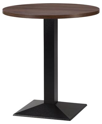 Round , Tobacco Pacific Walnut/ Matching ABS, Pyramid Square (Dining Height)