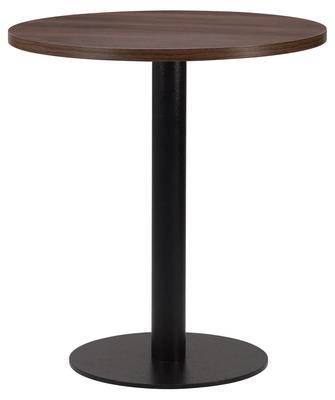 Round , Tobacco Pacific Walnut/ Matching ABS, Flat Black Small Round (Dining Height)