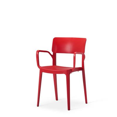 Viv Polpropylene Chair - Armchair - Terracotta Red