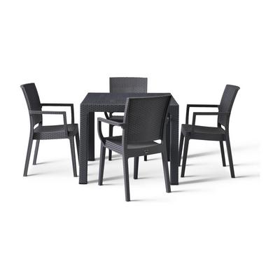 Candice 4 seater table with 4 Candice armchairs