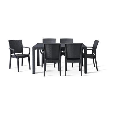 Candice  6 seater table with 6 Candice armchairs