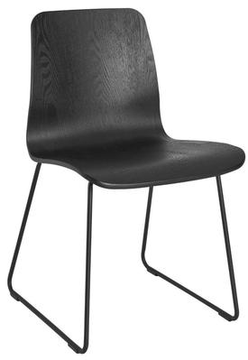 Ellie Side Chair Black - Skid Frame