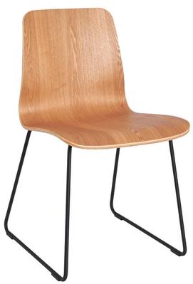 Ellie Side Chair Clear Lacquer- Skid Frame