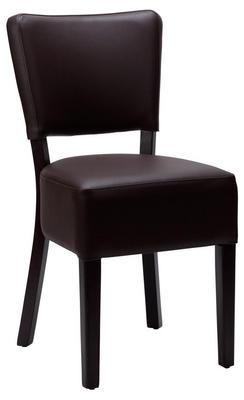 Charlie Side Chair - Faux Leather With Wenge Frame - thumbnail image 2