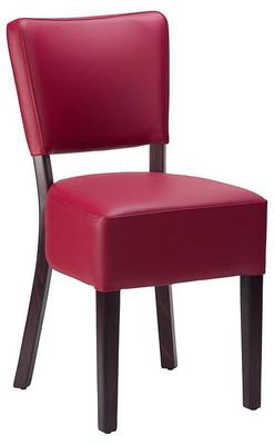 Charlie Side Chair - Faux Leather With Wenge Frame